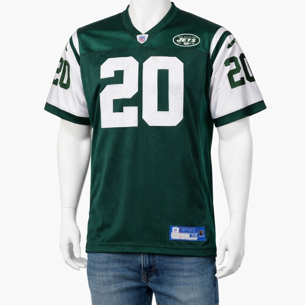 Reebok New York Jets Thomas Jones #20 Jersey Mens Size 50 XL NFL Green Football
